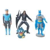 Batman Pokemon Prototype Captain Scarlet Mini Figure Bundle