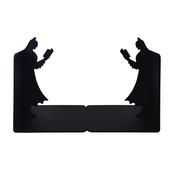 Batman Reading Silhouette Black Metal Bookends image