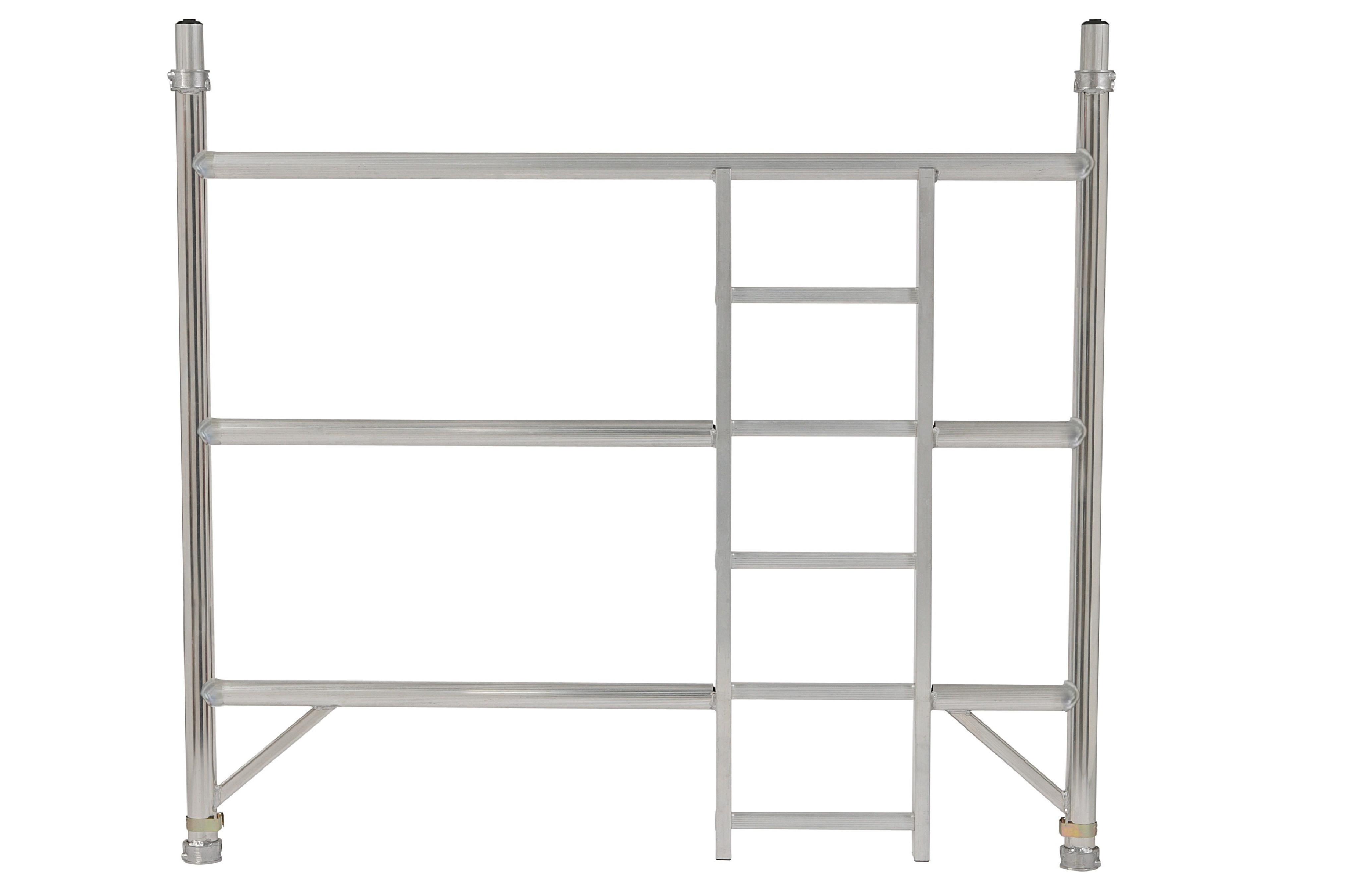BoSS 3 Rung Aluminium Ladder Frame 1.50M x 1.45M with Ribbed Rungs and Tube to Tube Construction