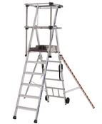 Tubesca Sherpascopic Fixed Podium Stepladder 6 Tread