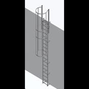 HYMER FIXED LADDERS 8.4M - ROOF ACCESS WITH HOOPS