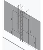 Hymer Fixed Vertical Ladder 5.6m C/W Roof Access Hooped