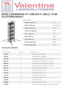 BoSS Ladderspan 3T 1.45m (W) X 1.8m (L) 10.2m Platform Height