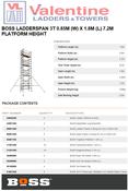 BoSS Ladderspan 3T 0.85m (W) x 1.8m (L) 7.2m Platform Height