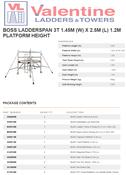 BoSS Ladderspan 3T 1.45m (W) X 2.5m (L) 1.2m Platform Height