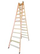 Wooden Double Sided Standing Rung Ladder 2 x 12 image