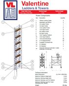 Access Tower 0.85m (W) x 1.8m (L) 12.2m Platform Height image