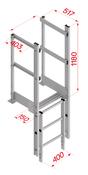 Hymer Narrow Straight Exit C/W Handrail