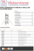 BoSS Ladderspan 3T 0.85m (W) x 1.8m (L) 5.2m Platform Height