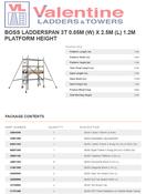 BoSS Ladderspan 3T 0.85m (W) X 2.5m (L) 1.2m Platform Height