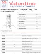 BoSS Ladderspan 3T 1.45m (W) X 1.8m (L) 5.2m Platform Height