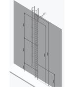 Hymer Fixed Vertical Ladder 9.24m C/W Roof Access Hooped