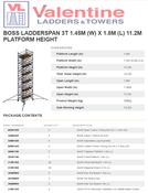 BoSS Ladderspan 3T 1.45m (W) X 1.8m (L) 11.2m Platform Height