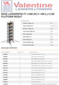 BoSS Ladderspan 3T 1.45m (W) X 1.8m (L) 12.2m Platform Height