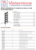 BoSS Ladderpsan 3T 0.85m (W) X 2.5m (L) 10.2m Platform Height