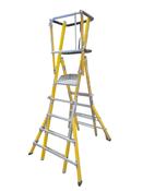 MultiLyte Fibreglass Adjustable Platform Stepladder 5-8 Rung image