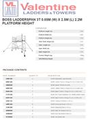 B0SS Ladderspan 3T 0.85m (W) X 2.5m (L) 2.2m Platform Height