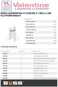 BoSS Ladderspan 3T 0.85m (W) x 1.8m (L) 3.2m Platform Height