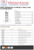 BoSS Ladderspam 3T 0.85m (W) X 1.8m (L) 10.2m Platform Height