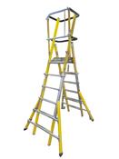 MultiLyte Fibreglass Adjustable Platform Stepladder 6-9 Rung image