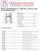 BoSS Ladderspan 3T 1.45m (W) X 1.8m (L) 2.2m Platform Height