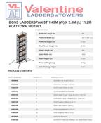 BoSS Ladderspan 3T 1.45m (W) X 2.5m (L) 11.2m Platform Height