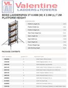 BoSS Ladderspan 3T 0.85m (W) X 2.5m (L) 7.2m Platform Height