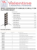 BoSS Ladderspan 3T 0.85m (W) X 2.5m (L) 11.2m Platform Height