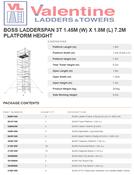 BoSS Ladderspan 3T 1.45m (W) X 1.8m (L) 7.2m Platform Height