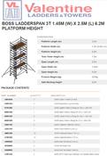 BoSS Ladderspan 3T 1.45m (W) X 2.5m (L) 6.2m Platform Height