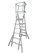 MultiLyte Aluminium Adjustable Platform Stepladder 6-9 Rung image