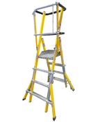 MultiLyte Fibreglass Adjustable Platform Stepladder 4-6 Rung image