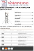 BoSS Ladderspan 3T 0.85m (W) X 1.8m (L) 9.2m Platform Height
