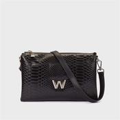 Wonders Drop Thin Strap Handbag - Black Snake image