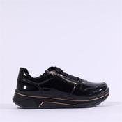 Ara Sapporo Side Zip Platform Trainer - Black Gold Patent - 3