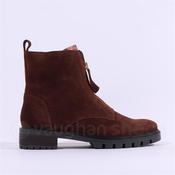 Ara Tulsa Front Zip Biker Boot - Brown Suede - 7