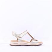 Ara Osaka Metal Plate Velcro Sandal - Gold - 3