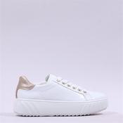 Ara Monaco Platform Laced Trainer - White Gold Patent - 5