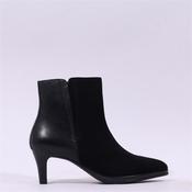 Ara Amy Mid Heel Ankle Boot - Black Suede - 4