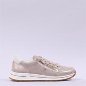 Ara Osaka 2.0 Side Zip Lace Trainer - Beige Shimmer - 4 image
