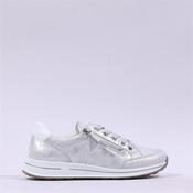 Ara Osaka 2.0 Side Zip Lace Trainer - Silver Shimmer - 4 image