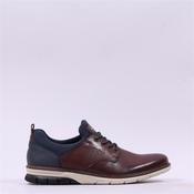 Rieker Men Elasticated Lace Slip On Shoe - Dark Brown Leather - 41 image