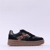 Tamaris Boogie Platform Two Tone Trainer - Black Leopard - 36 image