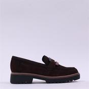 Tamaris Flora Chunky Link Loafer - Brown Suede - 37 image