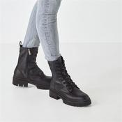 Tamaris Ida Lace Zip Military Boot - Black - 37