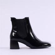 Tamaris Colbie Stack Heel Gusset Boot - Black Patent - 41