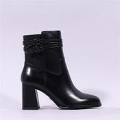 Tamaris Aspasia 2 Strap Block Heel Boot - Black Leather - 36 image