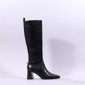 Tamaris Balea Block Heel Strap Long Boot - Black - 36 image