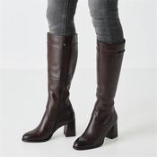 Tamaris Romy Platform Blockheel Longboot - Mahogany - 36