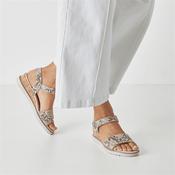 Tamaris Nirmala Slingback Wedge Sandal - Beige Snake - 36